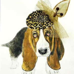 bassett-hound-leopard-hat
